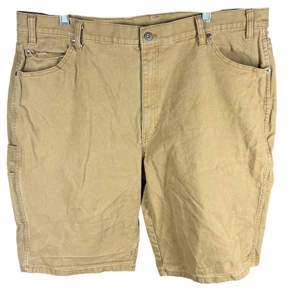 Dickies Shorts Mens 42 Tan Carpenter‎ Workwear Utility Heavy Duty Pocket Canvas
